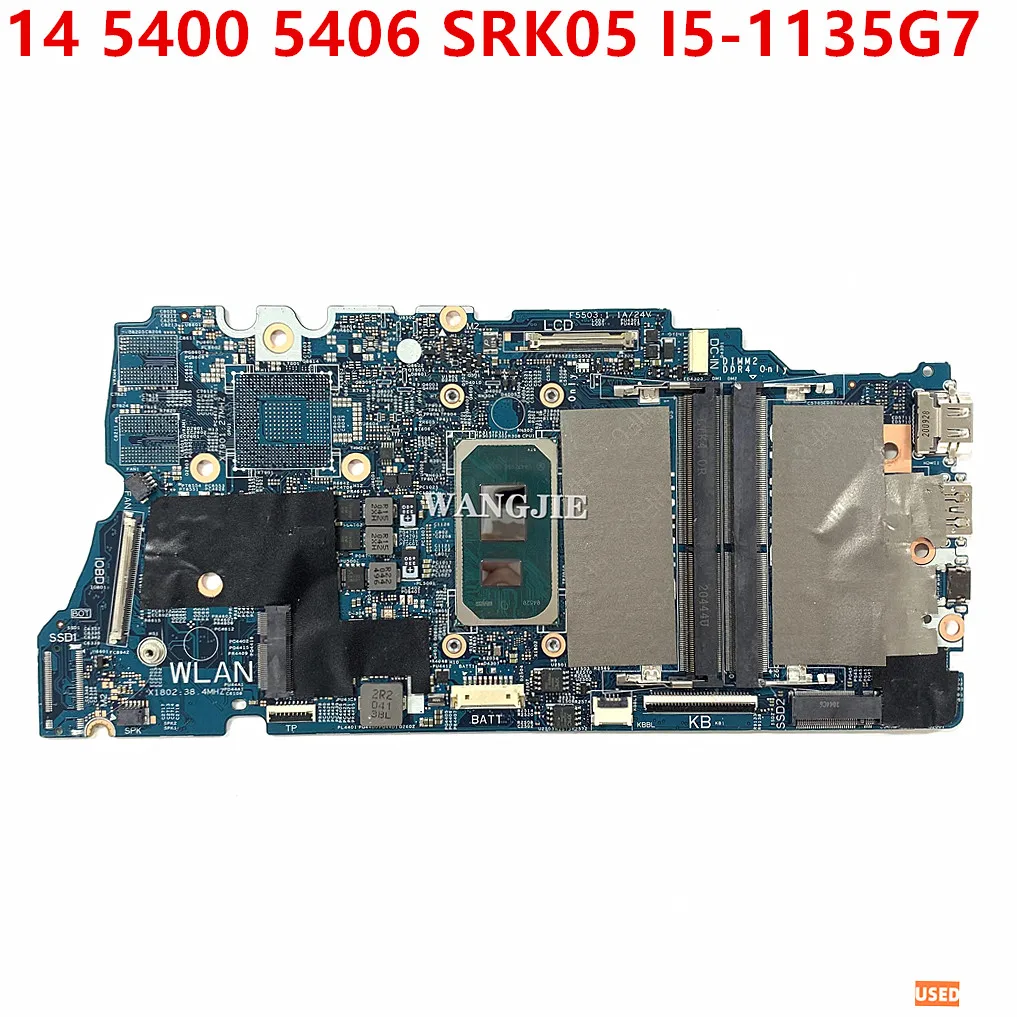 

CN-0FW6F0 0FW6F0 FW6F0 For DELL Inspiron 14 5400 5406 19861-1 Laptop Motherboard SRK05 I5-1135G7 CPU 100% Working