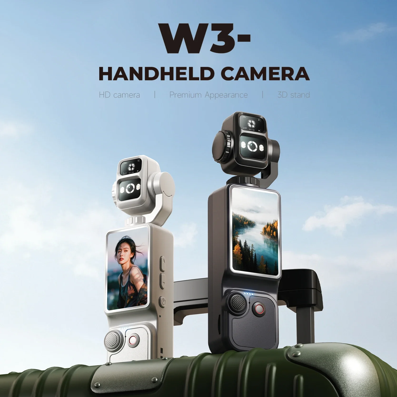 New Handheld Sports Camera Portable Pocket Video Recorder Outdoor Cycling Meeting Mini Camcorder For Outdoor Travel Tripod Stand