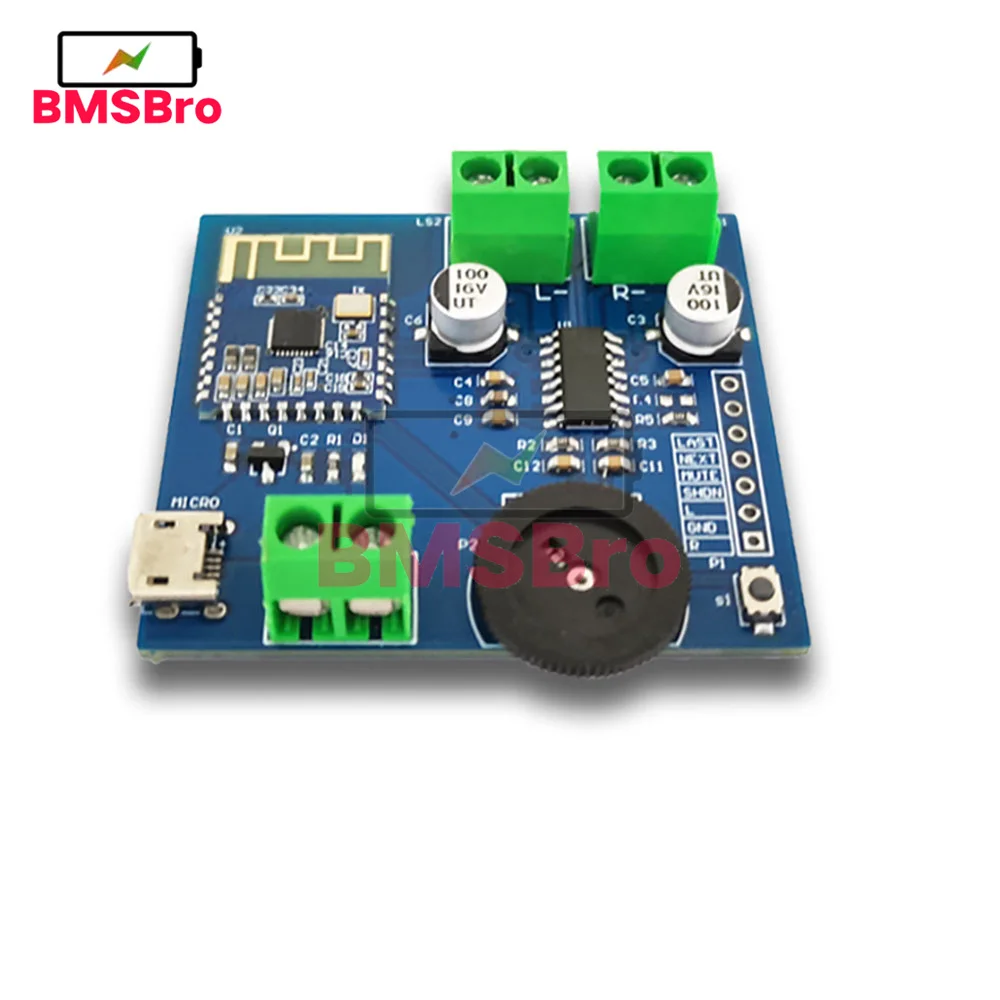 2*5W Bluetooth 4.2 Audio Stereo Power Amplifier Module BLE4.2 Dual Channel Lossless Stereo Board Wireless Low Power Consumption