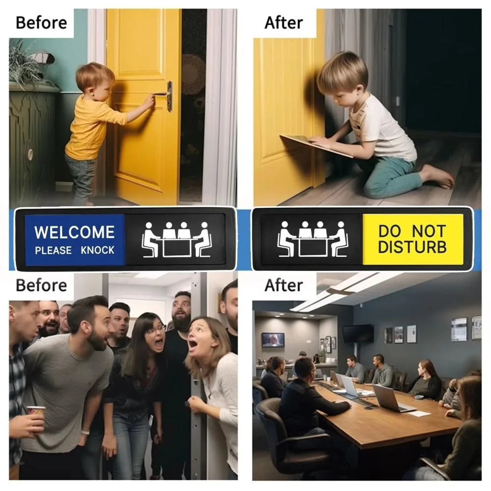 Clear Communication Privacy Sign WELCOME and DO NOT DISTURB Sign Sturdy Practical Sliding Door Sign Stylish Door Hanger