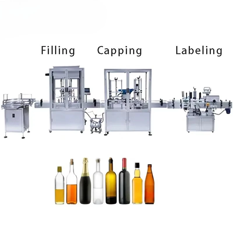 Automatic Liquid Filling Capping Labeling Machine, High Precision for Juice Water Wine