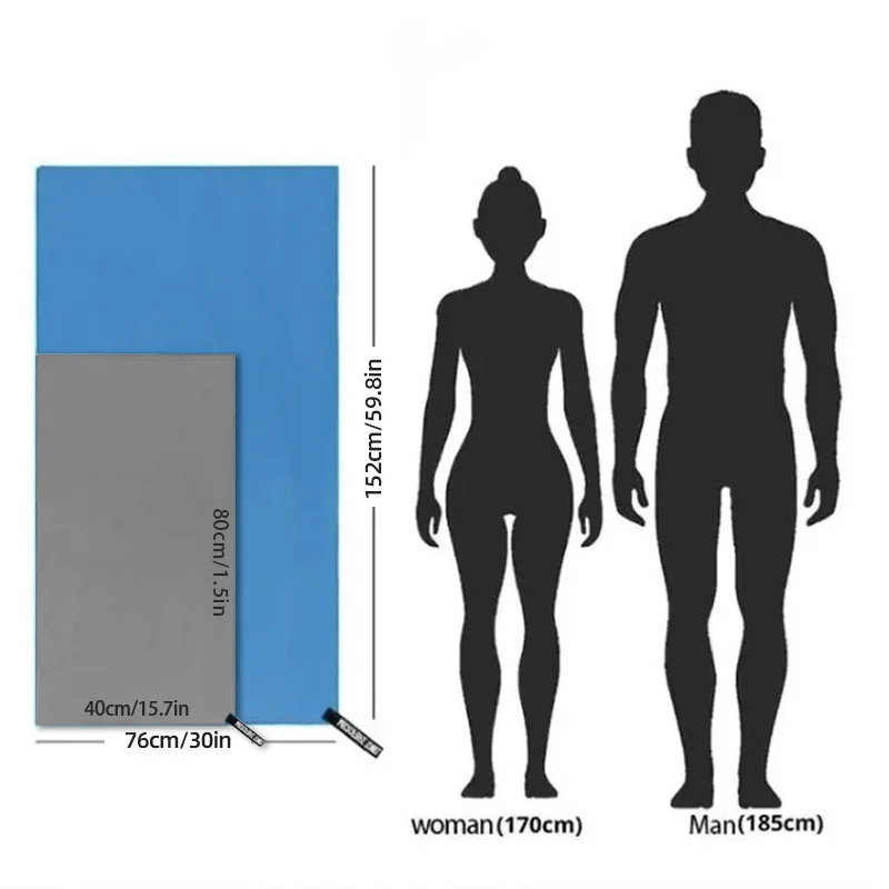 Large Microfiber Towel For Travel Sports, Quick Dry Soft Lightweight Gym Swimming Yoga Towel