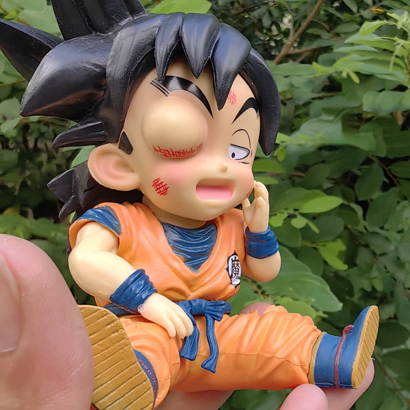 Modelo de dibujos animados de Dragon Ball sentado a mano, juguetes para niños, regalo de cumpleaños, adornos de escritorio, decoración de coche