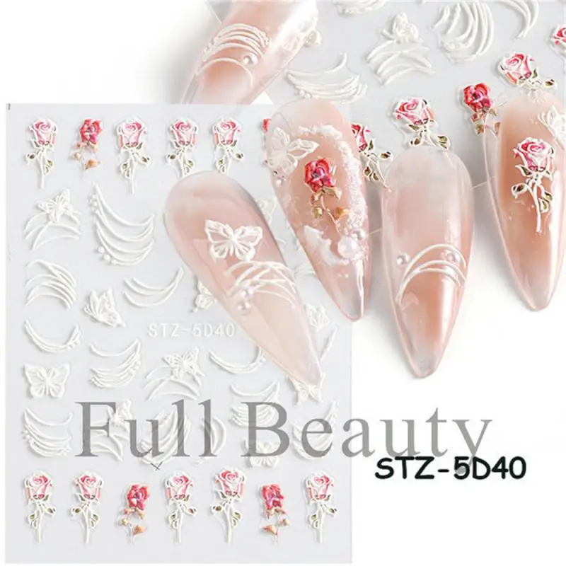 5d Nail Sticker Simple And Delicate Camellia Camellia Hanga Sticker Beauty And Health Tulip Nail Stickers Rugged And Durable