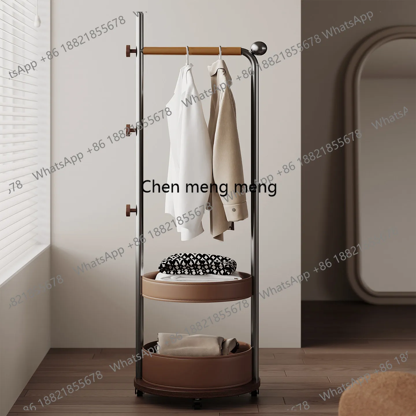 

French retro home floor hanger bedroom corner storage hanger room hanging clothes