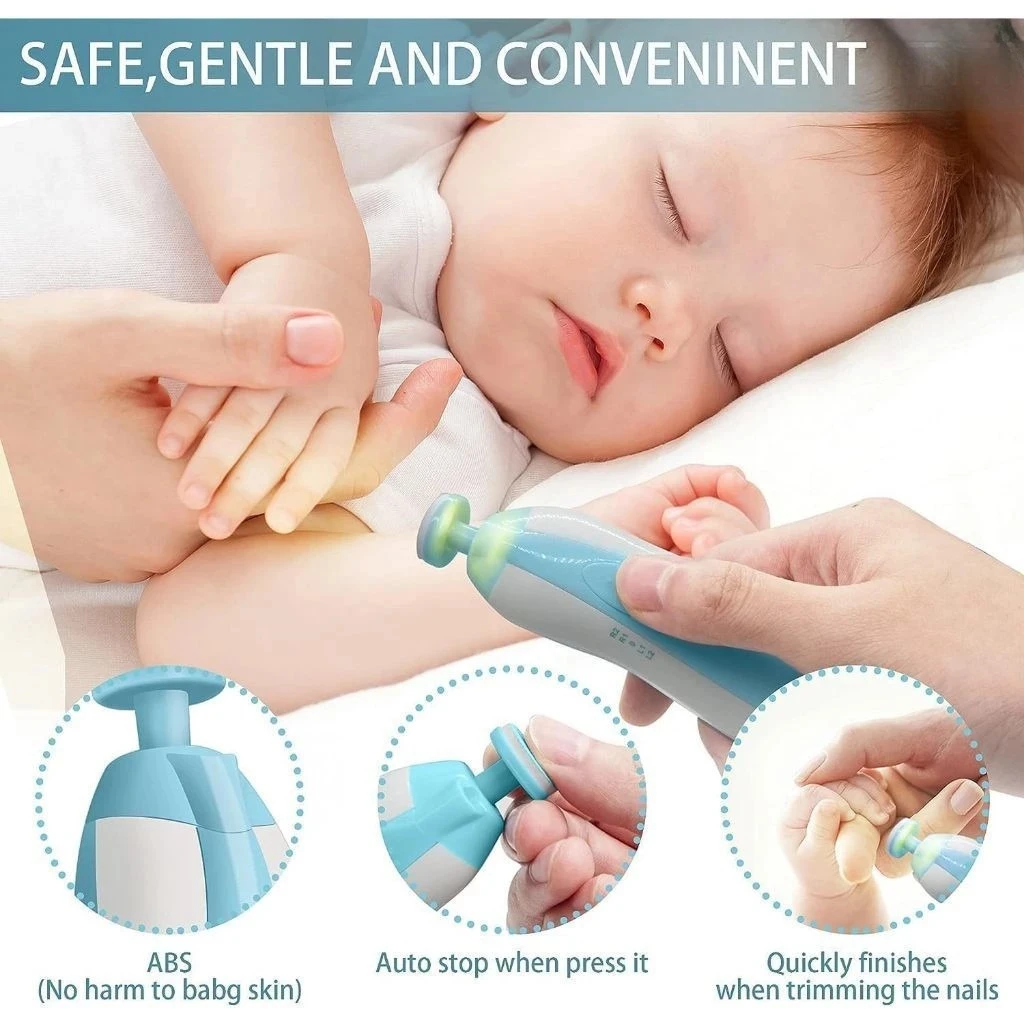 kit-de-cuidados-para-bebe-recem-nascido-com-cortador-de-unhas-eletrico-termometro-tesoura-e-escova