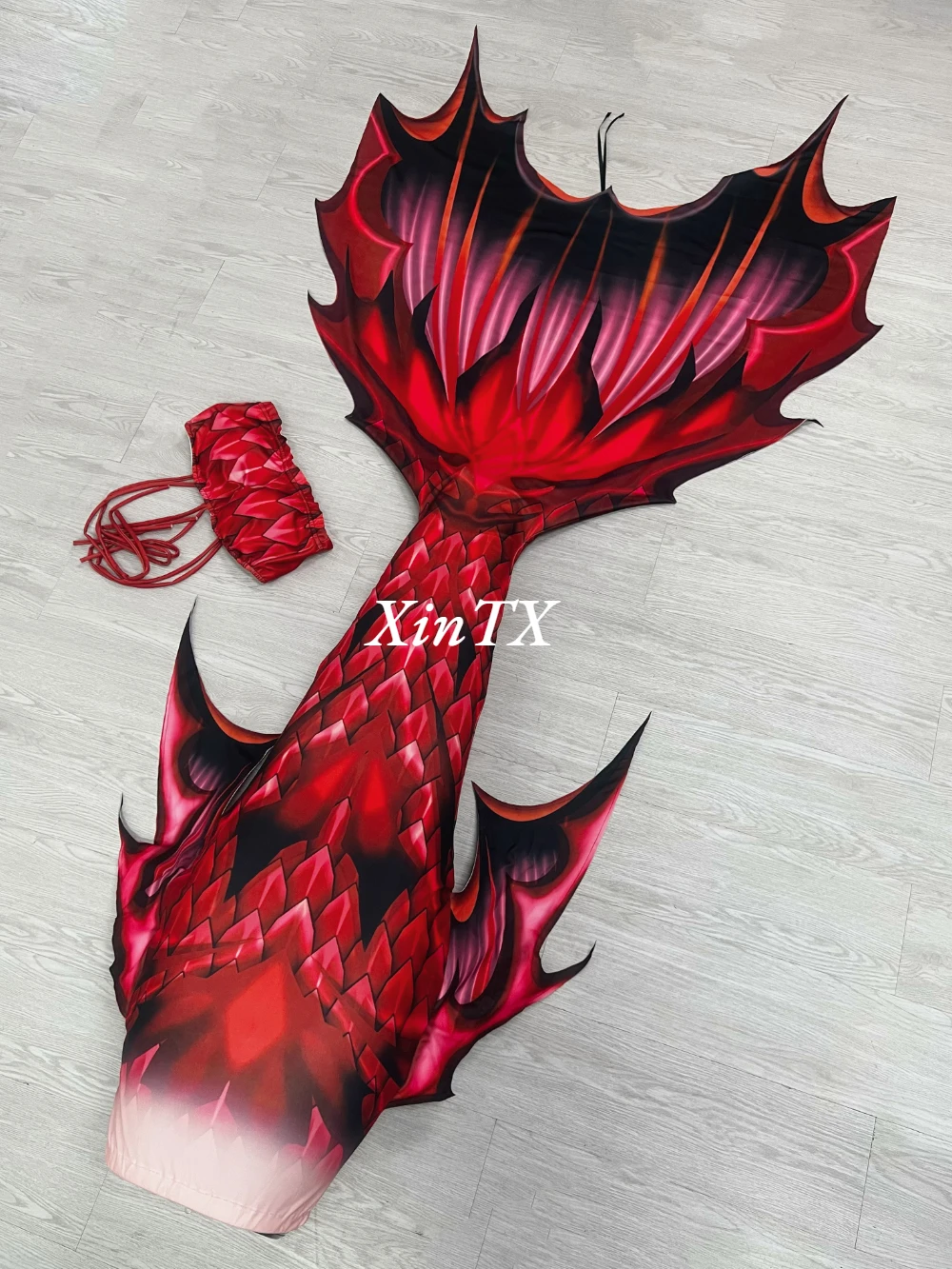 Original Adult Mermaid Tail Big Fish Tail Woman Bikini Sequins Dress Up Mermaid Ears Oceanarium Training Performance Role Play
