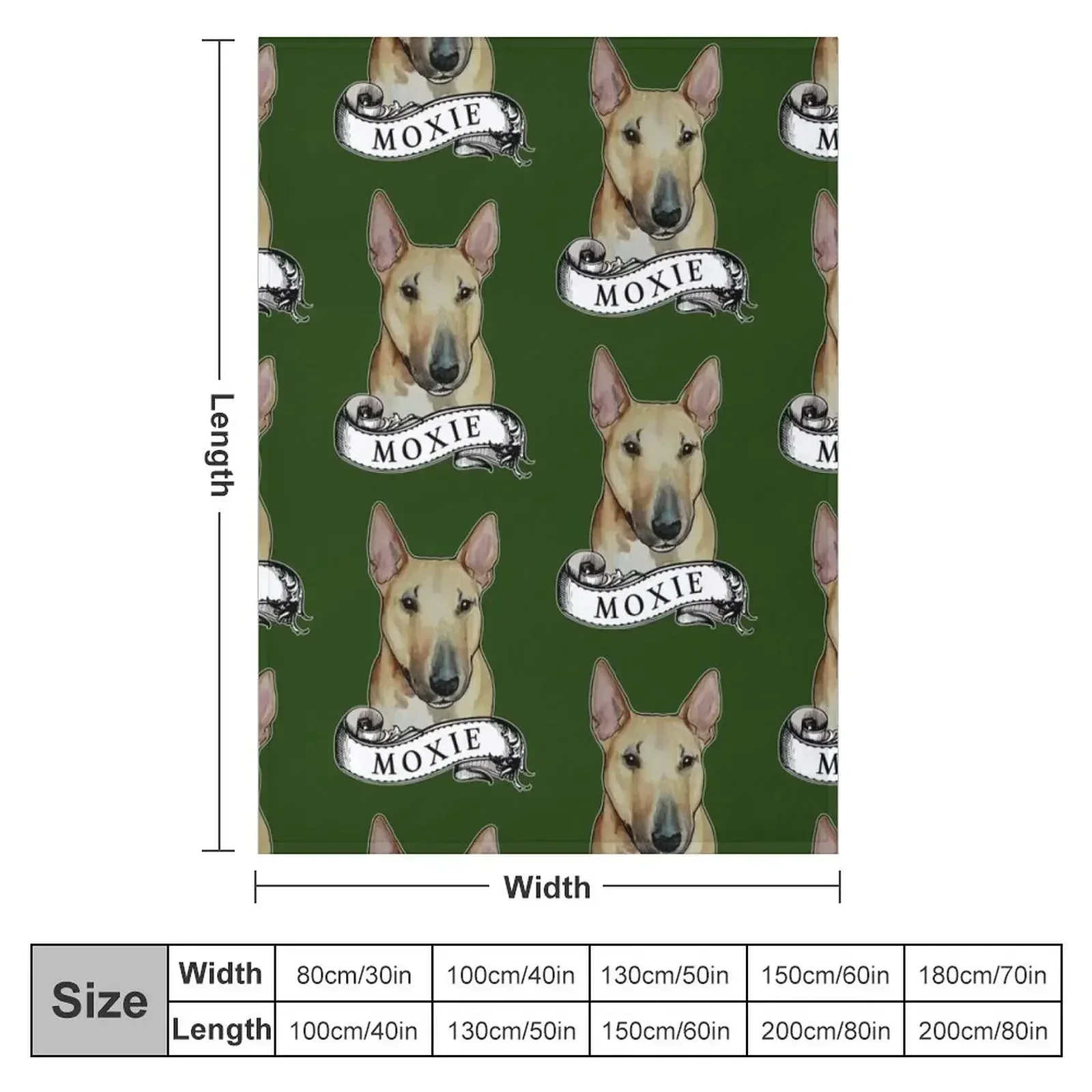Moxie Bull Terrier Throw Blanket couch cozy soft plush fuzzy picnic outdoor blanket