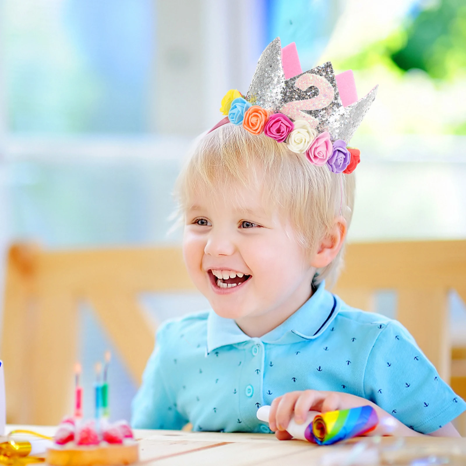 

Birthday Crown Hat Party Hats Pencil Paper Supplies Gold Powder Cloth for Women Crowns Favors Cone Baby Boy Funny Commemoration