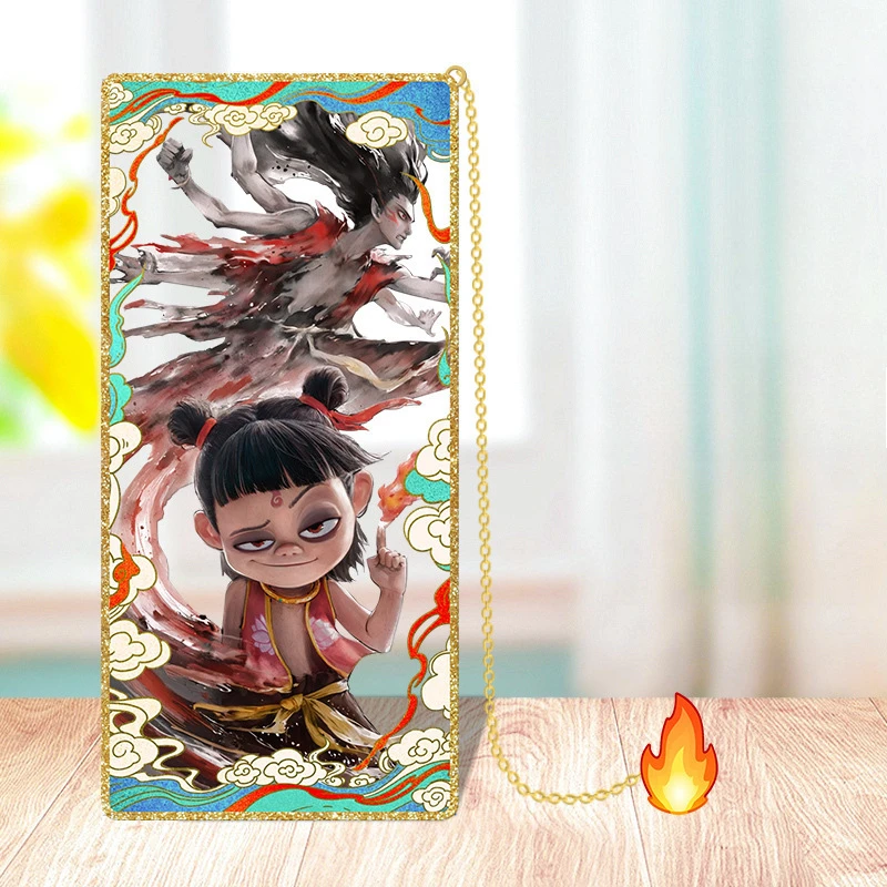 Nezha: The Devil Boy's Sea Fury Hollow Metal Bookmark - Creative Student Stationery Display Gift