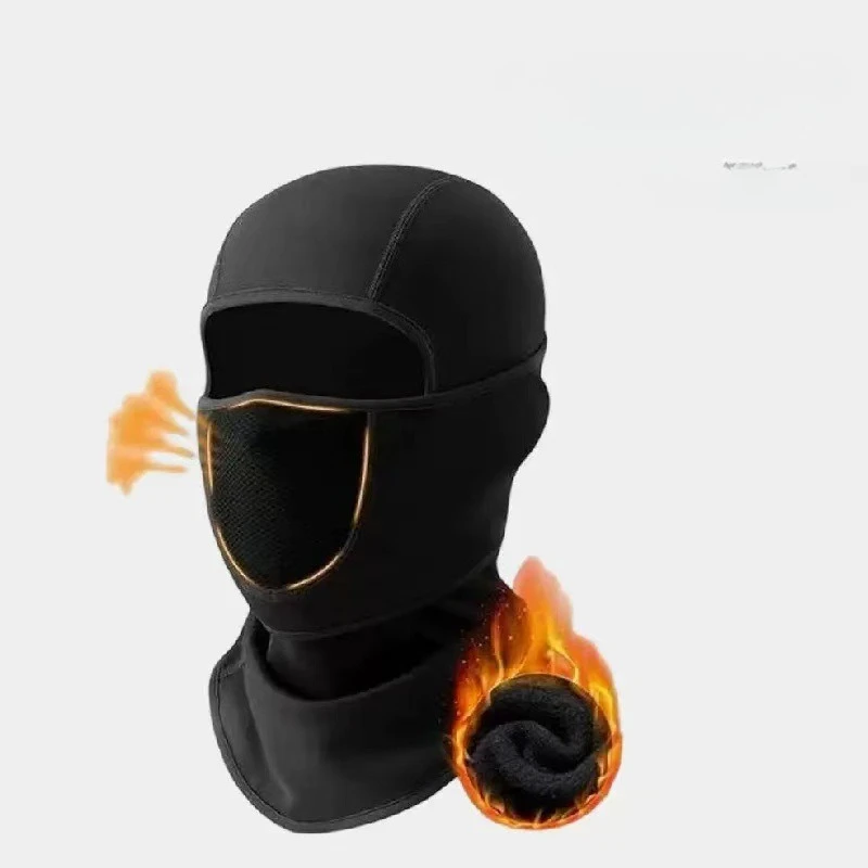 Winter Warm Cycling Face Mask with Velvet Windproof Protective Face and Neck Hoodie for Men and Women