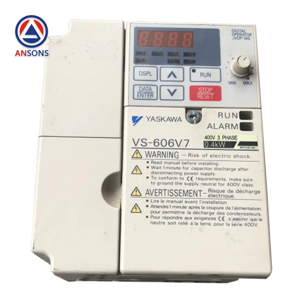 

VS-606V7 CIMR-V7AT40P4 0.4KW 380V YASKAWA Elevator Door Drive Door Machine Inverter Ansons Elevator Spare Parts