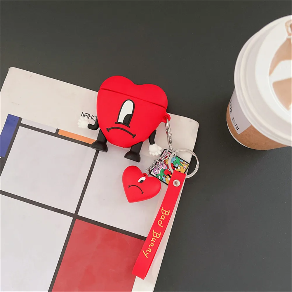 ثلاثية الأبعاد الكرتون أون فيرانو سين تي باد الأرنب Airpods برو 2 الحال بالنسبة Airpods 3 برو 1 2 سماعة لاسلكية تعمل بالبلوتوث سماعة غطاء وقائي قلادة