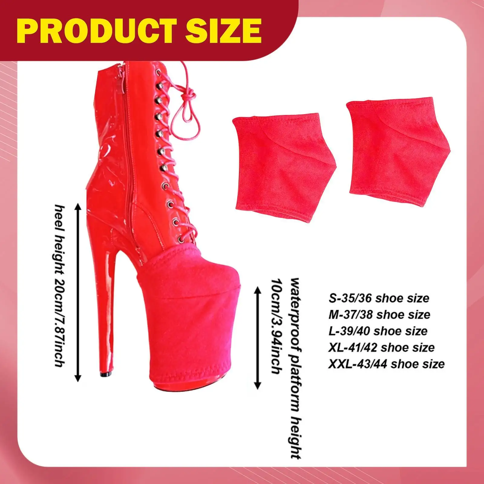 

Protective Suede Shoe Covers Anti Scratch Grip Sleeves for 20cm Heels Pole Dance Boot Accessories