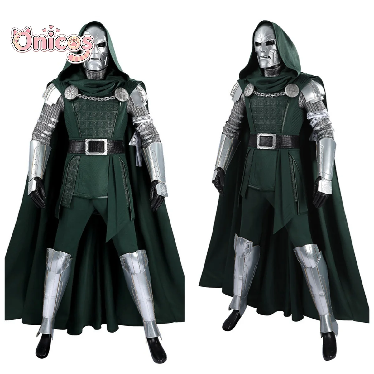 Doktor Doom ‌   Victor von Doom Cosplay-Kostüm Hochwertiges Outfit Maske Schuhe Halloween Karneval Party Rollenspiel Kleidung Onicos
