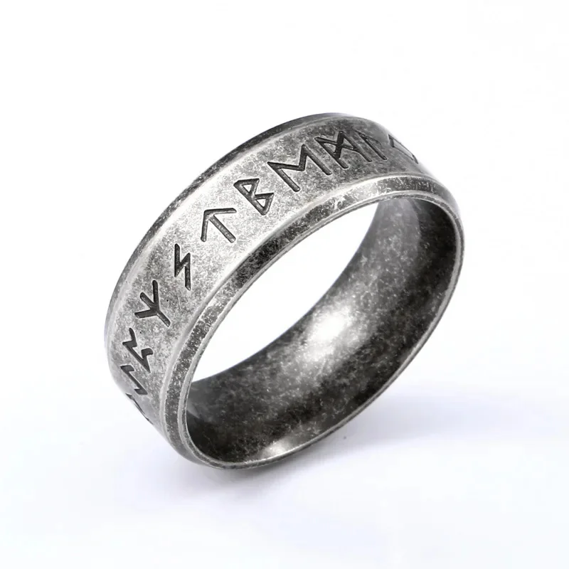 New Viking Rune Ancient Ring for Men's Fashion Trend Retro Punk Accessories Jewelry Gift Wholesale