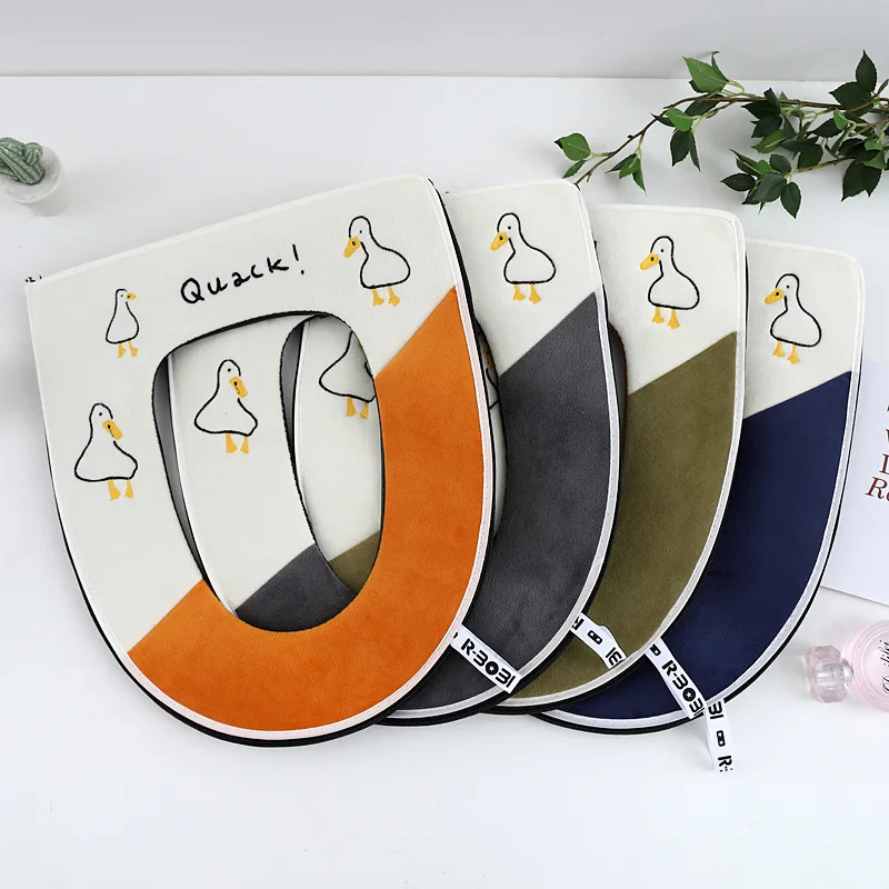 Toilet mat Four Seasons universal WC cushion zipper winter soft toilet seat pad cape back waterproof home potty seats cover warm