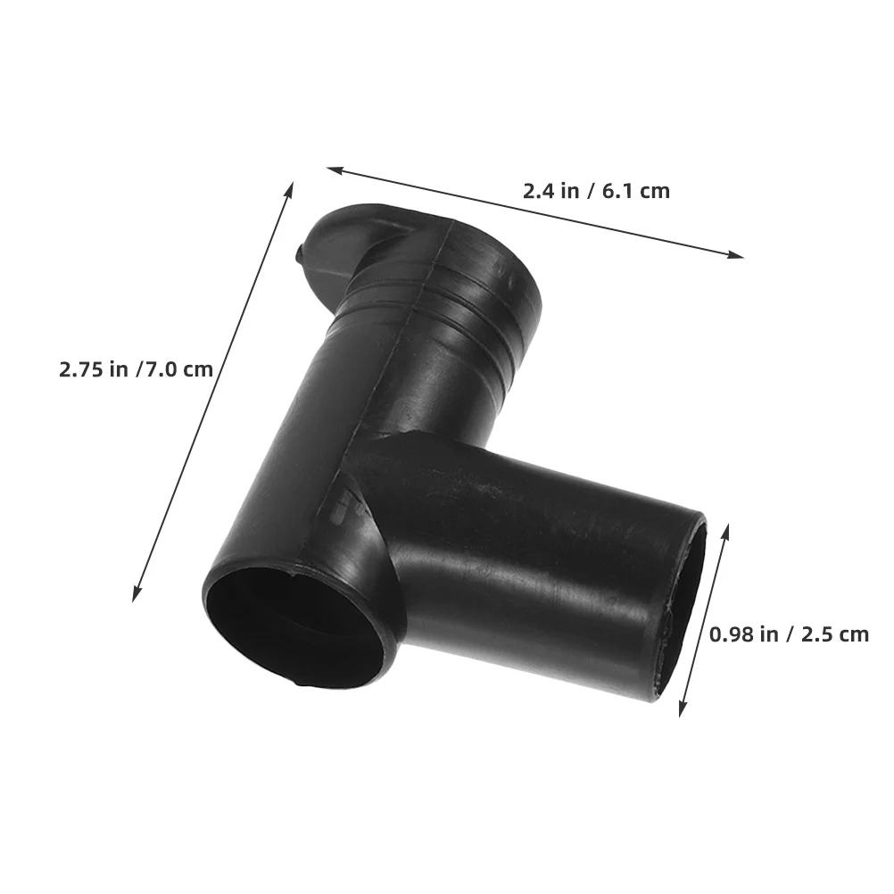 6Pcs Right Angle Connector for Drying Rack Black Plastic Joints Sturdy Floor Standing Garment Rack Tube Clamps End Caps 2.75 X