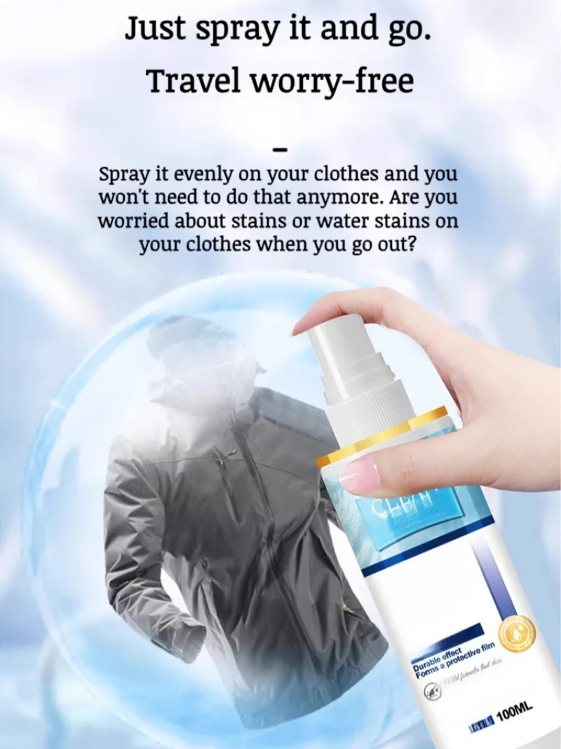 Punch Nano Spray Waterproof Coating Hydrophobic Spray Clothes Stain Control Nano Repair Spray