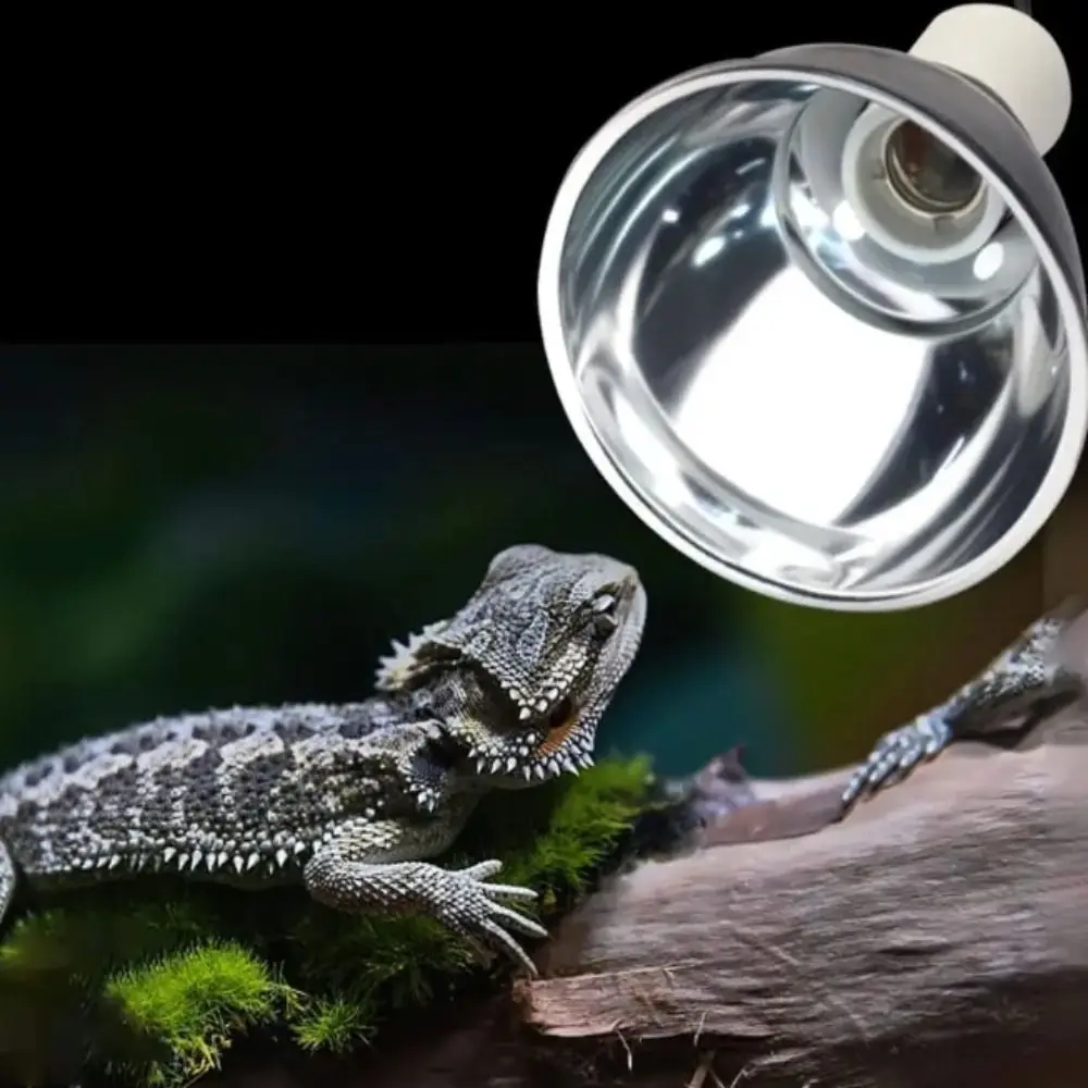 

Black Reptile Heating Lamp 110-240V 300W E27 Lampshade Emission Lamps Shallow Dome With Clip Heating Light Holder Spider Chick