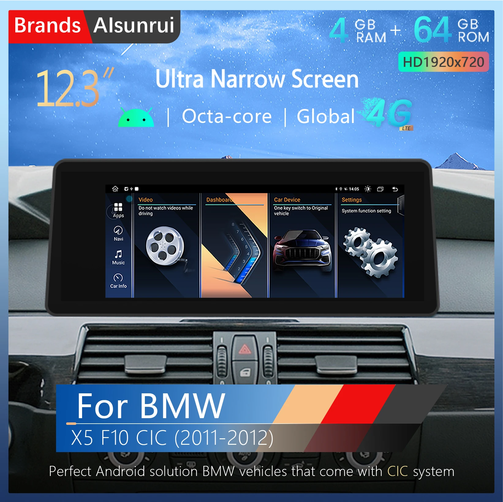 

Android 14 Car Radio Multimedia For BMW 5 Series F10 F11 2010-2016 CIC NBT CarPlay GPS Navigation Stereo DVD Player