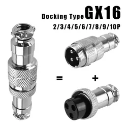 5pcs GX16 Docking Connector 2 3 4 5 6 7 8 9 10Pin M16 Aviation Connector Circular Plug Socket