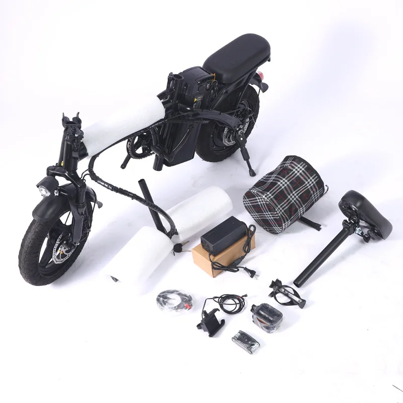 Folding Electric Bike Adult 48V 500W Ultra-Light Portable Lithium Battery Rear Hub Motor Bicycle Commuter City Ebike