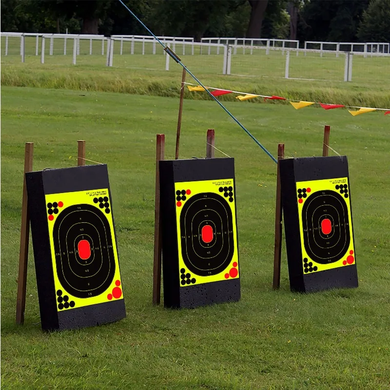 Heiß begehrte Kontur-Spritzmål- und Klebemål-Aufkleber, leuchtend fluoreszierendes Gelb für Schießstände im Innen- und Außenbereich – Detail 6