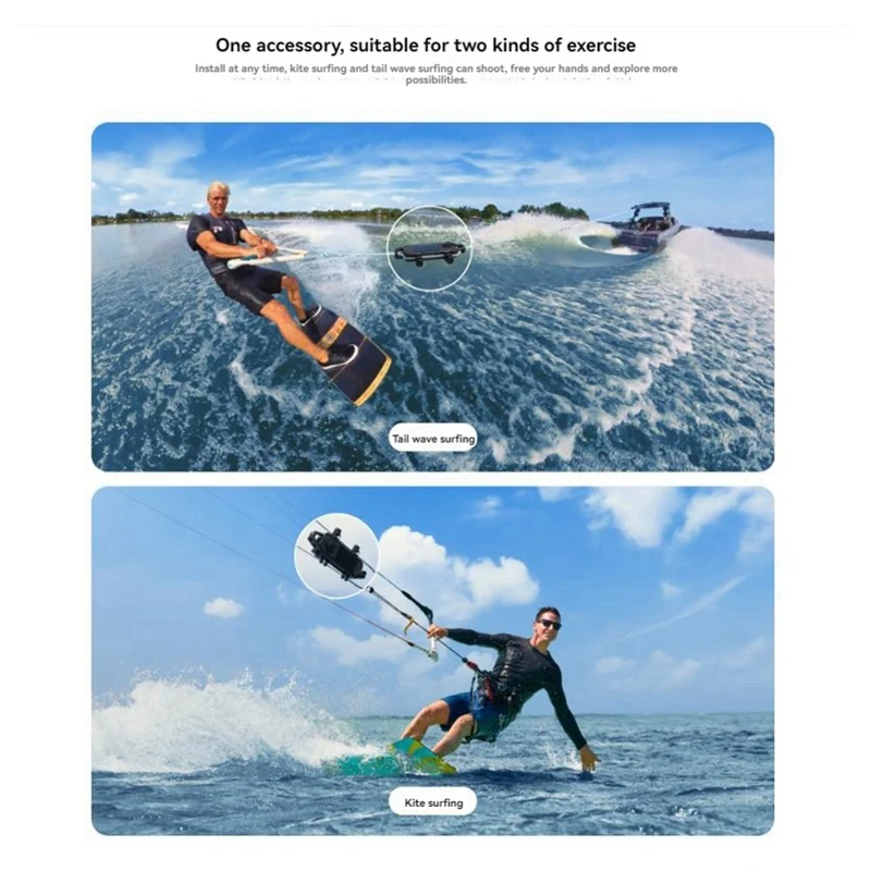 أفضل دعامة منسدلة لـ Insta360 X4 للرياضات المائية، دعامة من حبل السحب غير مرئية بالكامل لشخص الثالث، ملحقات عرض الأمواج