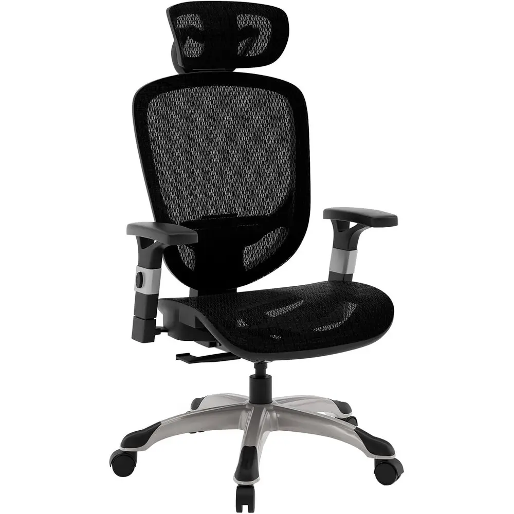 Hyken Ergonomic Task Chair, Mesh, Ergonomic, Lumbar Support, Swivel, Black