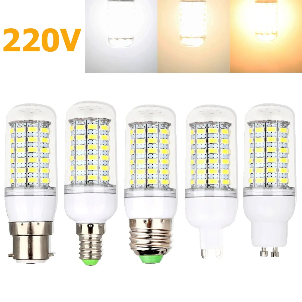 5W-25W Led Corn Light Bulbs 5730Smd 220V Led Bulb Home Appliance E14 Energy Saving GU10 B22 G9 E27 Warm White Decorative Lights