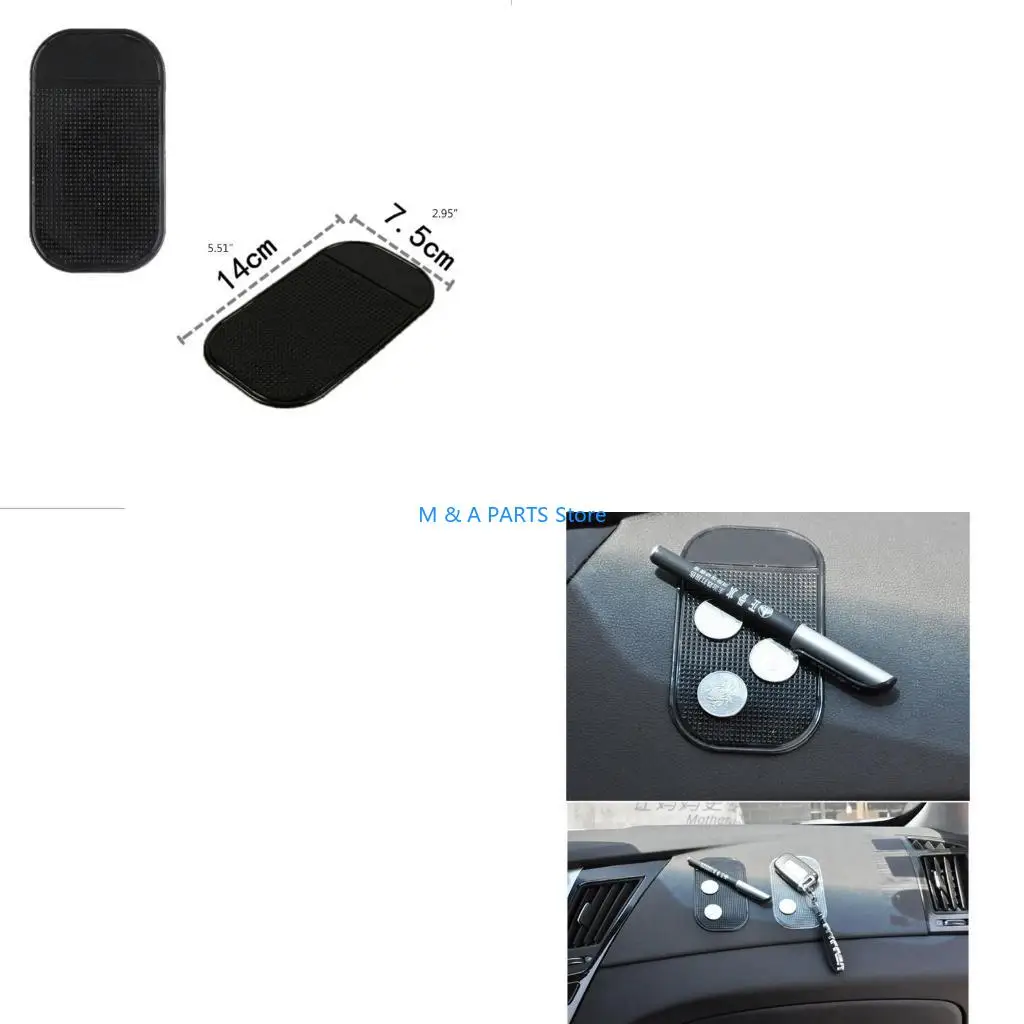 U1JF Automobiles Mobile Holder Non-Slip Dashboard Pad Phone Sticky Holder Mat Anti Slip Silicone for Cellphone Sunglasses