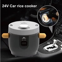 24V Car Large Capacity Rice Cooker Truck Soup Porridge Cooking Machine Food Steamer Heat Lunch Box Outdoor Meal Heate Warmer 3L