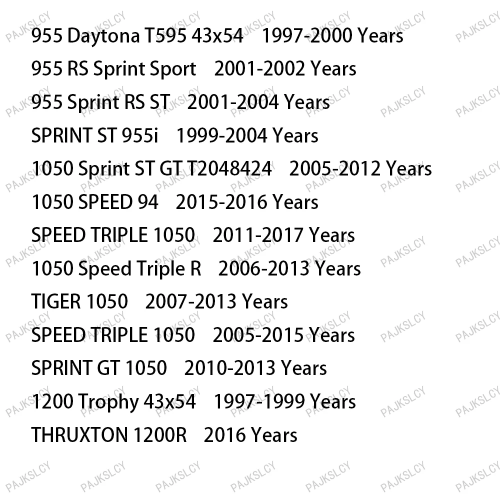 43x54x11 ممتص الصدمات الجبهة شوكة النفط الختم وختم الغبار للانتصار 1050 سرعة الثلاثي النمر 1050 سرعة الثلاثي 1050 سبرينت GT1050