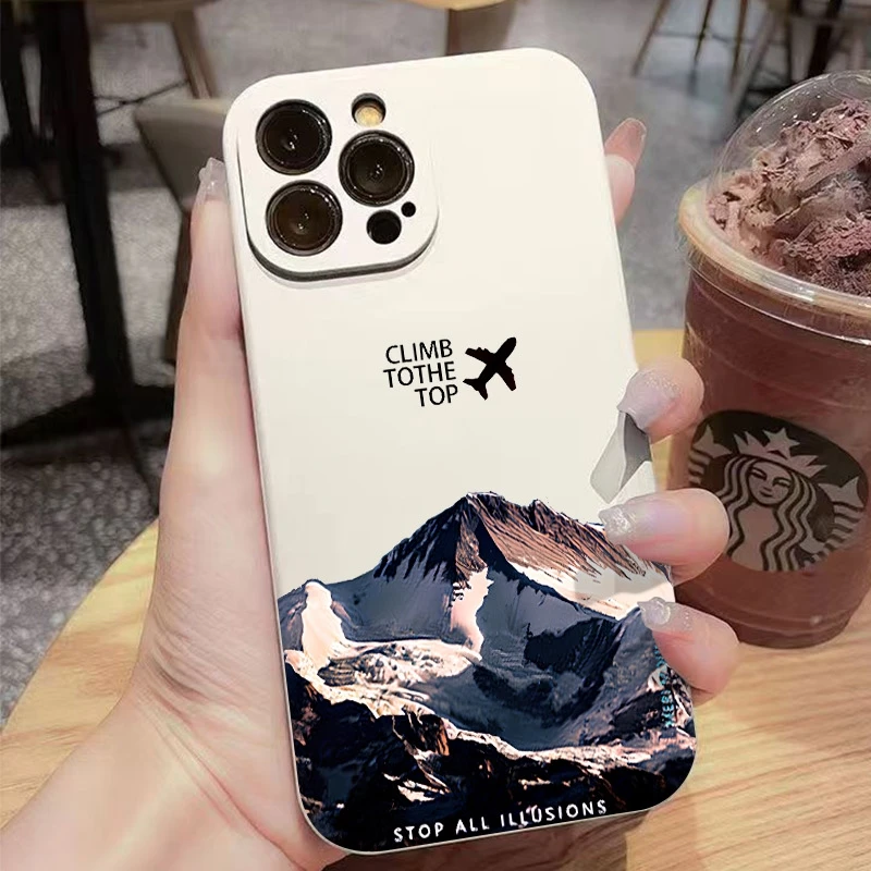 

Snow Mountain Landscape Case For Xiaomi Poco F7 Cases Poco X7 X6 X5 F5 F6 Pro F3 X3 Shockproof Candy Color Matte Silicone Cover