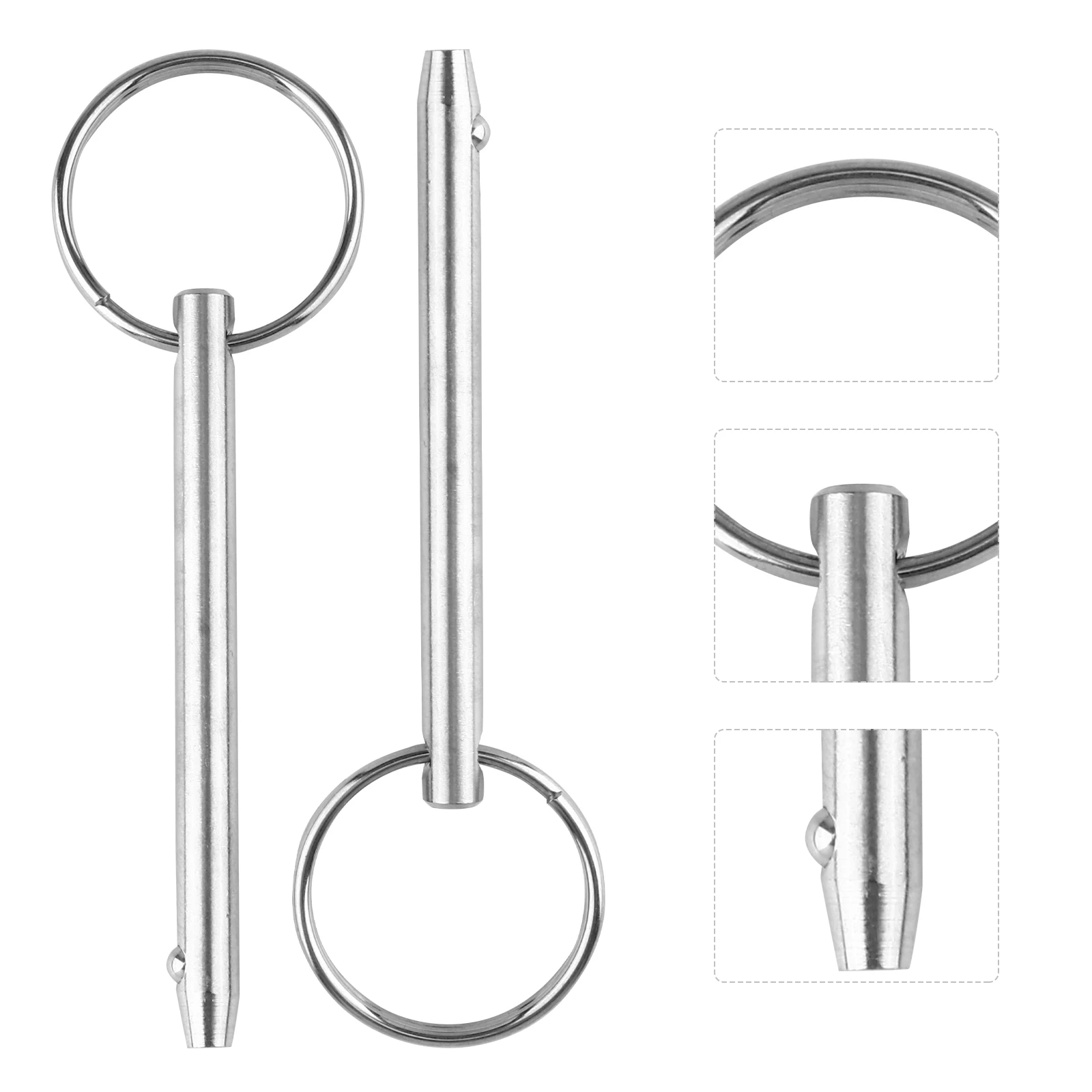 

2 pcs Stainless Steel Quick Release Ball Pins Boat Accessories Spring Locking With Pull Ring For Quick