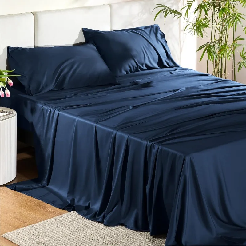 

Bedsure King Size Sheet Set, Cooling Sheets King, Rayon Derived from Bamboo, Deep Pocket Up to 16", Breathable & Soft