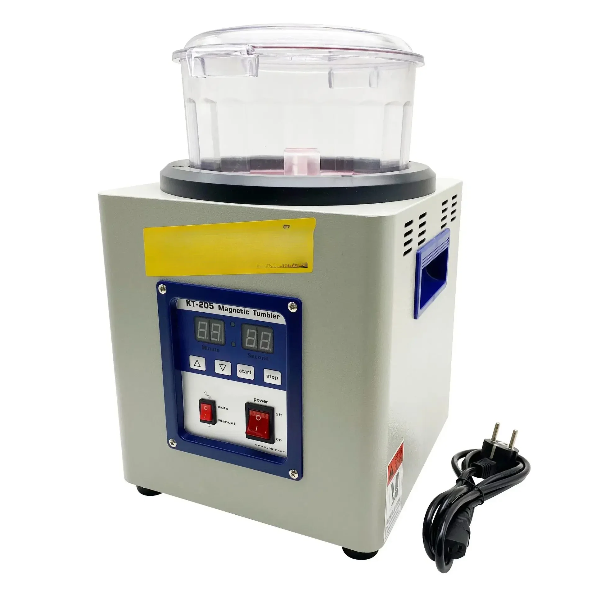 kt205 Polishing Machine Electric Magnetic Tumbler for Deburring and Chamfering Grinding 2000rpm DIY Jewelry Making Tools