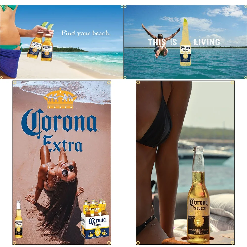 FLAGDOM 90x150CM Extra Beer Flag Mexico Beer Drink  Wall Art Decor Advertisement 3×5 FT Sign Pub Club Bar Decor
