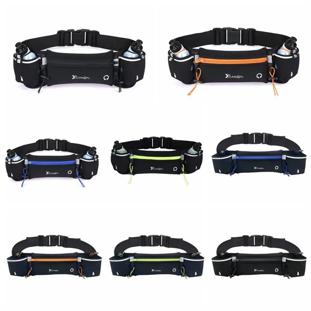 With Water Bottle Running Waist Bags Hydration Belt Bottle Phone Case Marathon Running Bag Running Belt Waterproof