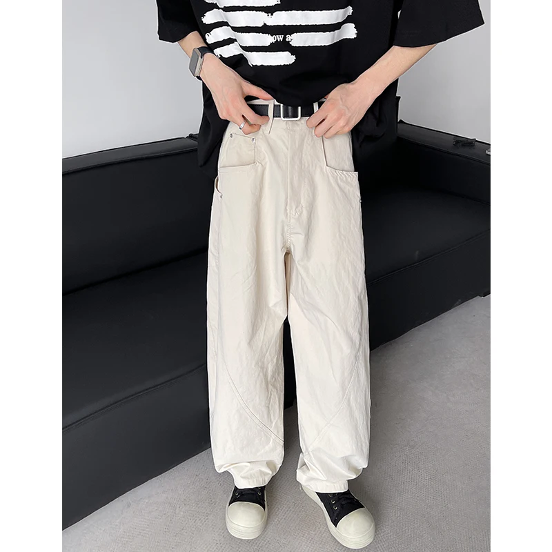 

Длинные спортивные брюки из ледяного шелка для высоких мужчин, быстросохнущие, летние, повседневные, прямого кроя, рабочие брюки, молодежные, энергичные, стильные