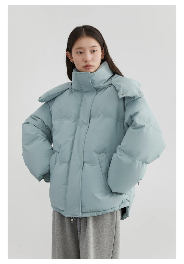 CHIC VEN Women Down Coat Solid Warm Down Jacket New 90 White Duck Down Windproof Hooded Female Overcoat Winter 2023