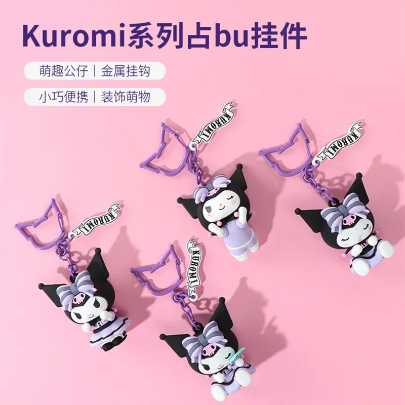 

Miniso 12CM Kuromi Series Pendant Key Chain Kawaii Cartoon Anime Decorative Cute ObjectsKuromi Bag decoration Girl Birthday gift