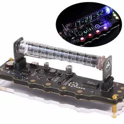 Fluorescent Tube Clock E-sports Creative Desk Clocks Decoration Technology Sense Digital Table Clocks with Backlight Home Decor