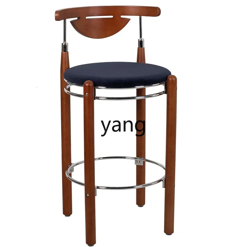 LTT home creative retro bar chair simple backrest high chair