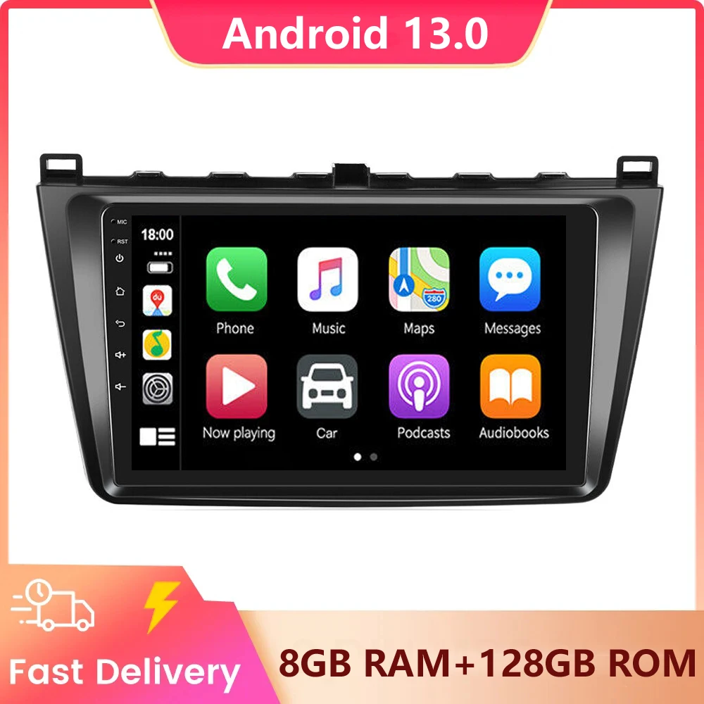 

4G+WIFI Carplay For Mazda 6 GH 2008 - 2013 2014 2015 Car Radio Multimedia Video Player Navigation GPS Android No 2din 2 din dvd