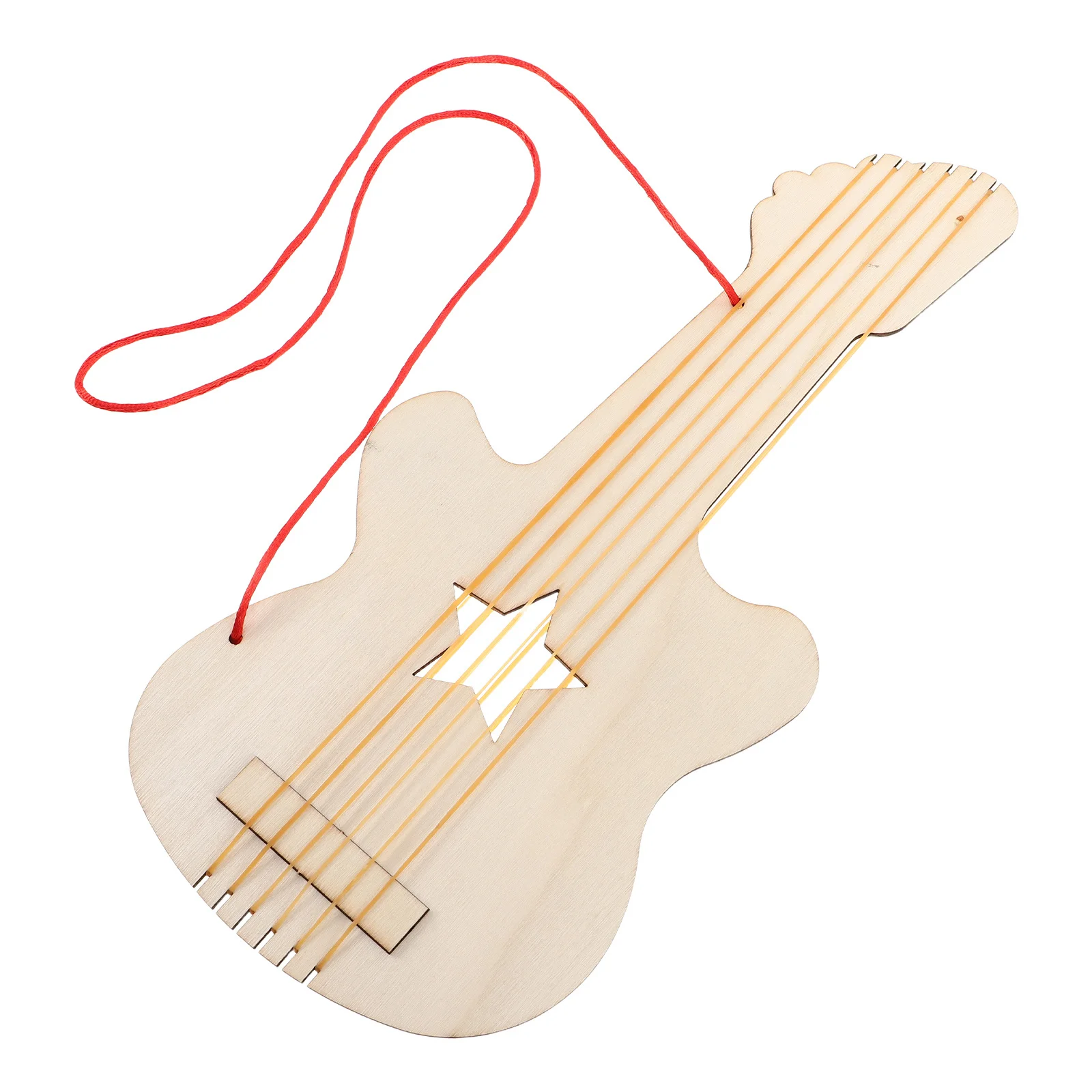 مجموعة أدوات يدوية للجيتار الخشبي غير المكتمل للأطفال مصنوعة يدويًا لوحة موسيقية فنية لمستلزمات حفلات أعياد الميلاد