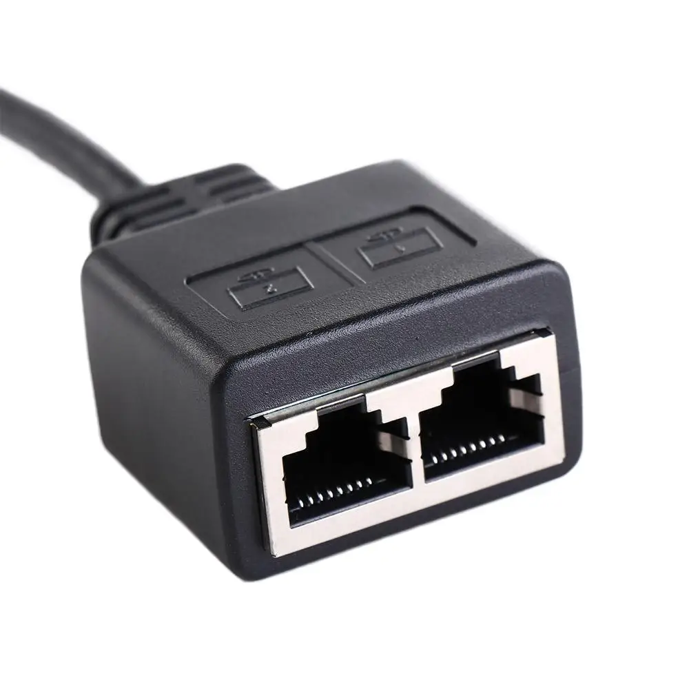 케이블 이더넷 소켓 스플리터 케이블 랜 네트워크 확장 RJ45 1 남성에서 2 여성으로 RJ45 이더넷 기가비트 이더넷 스플리터