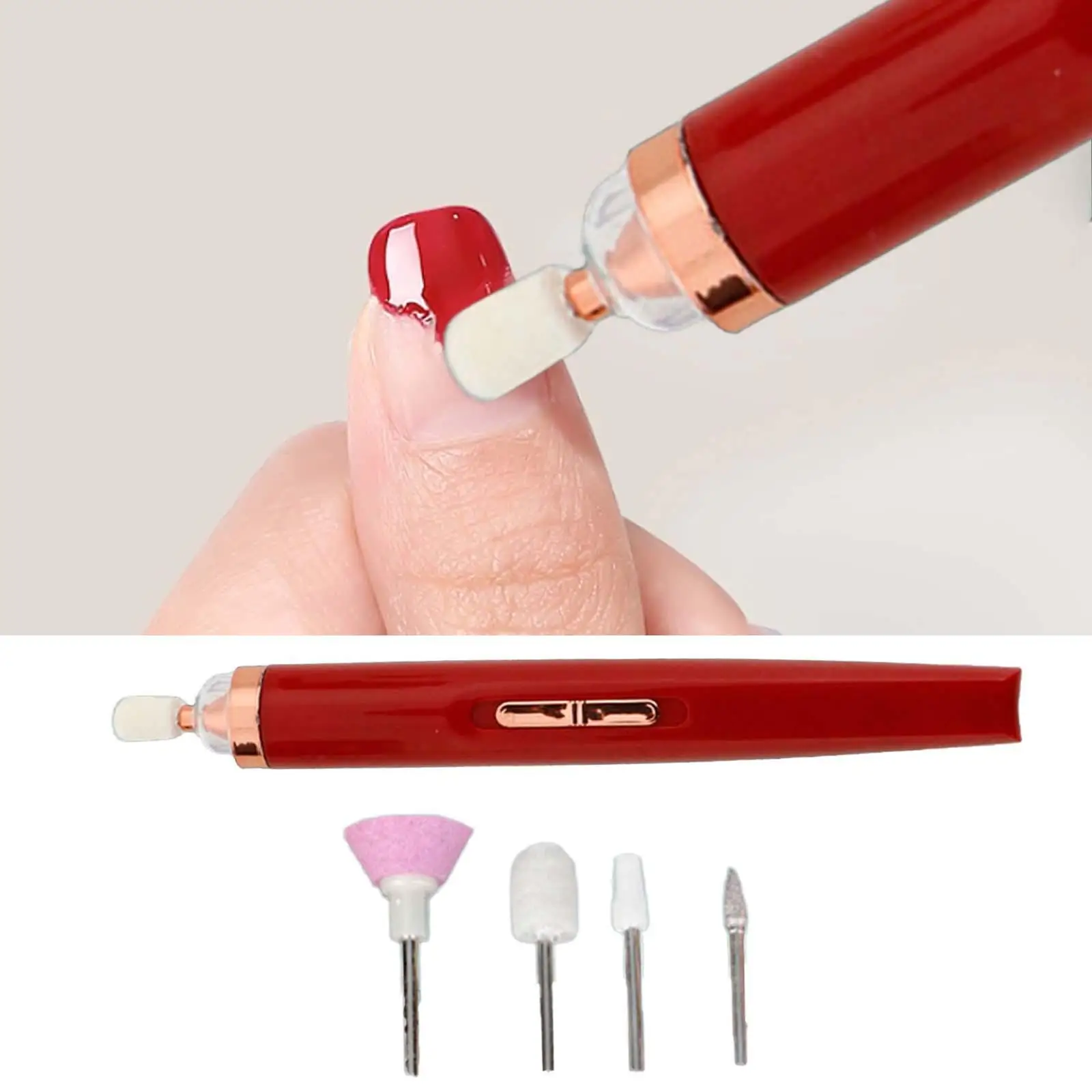 Máquina elétrica sem fio manicure pedicure recarregável por USB