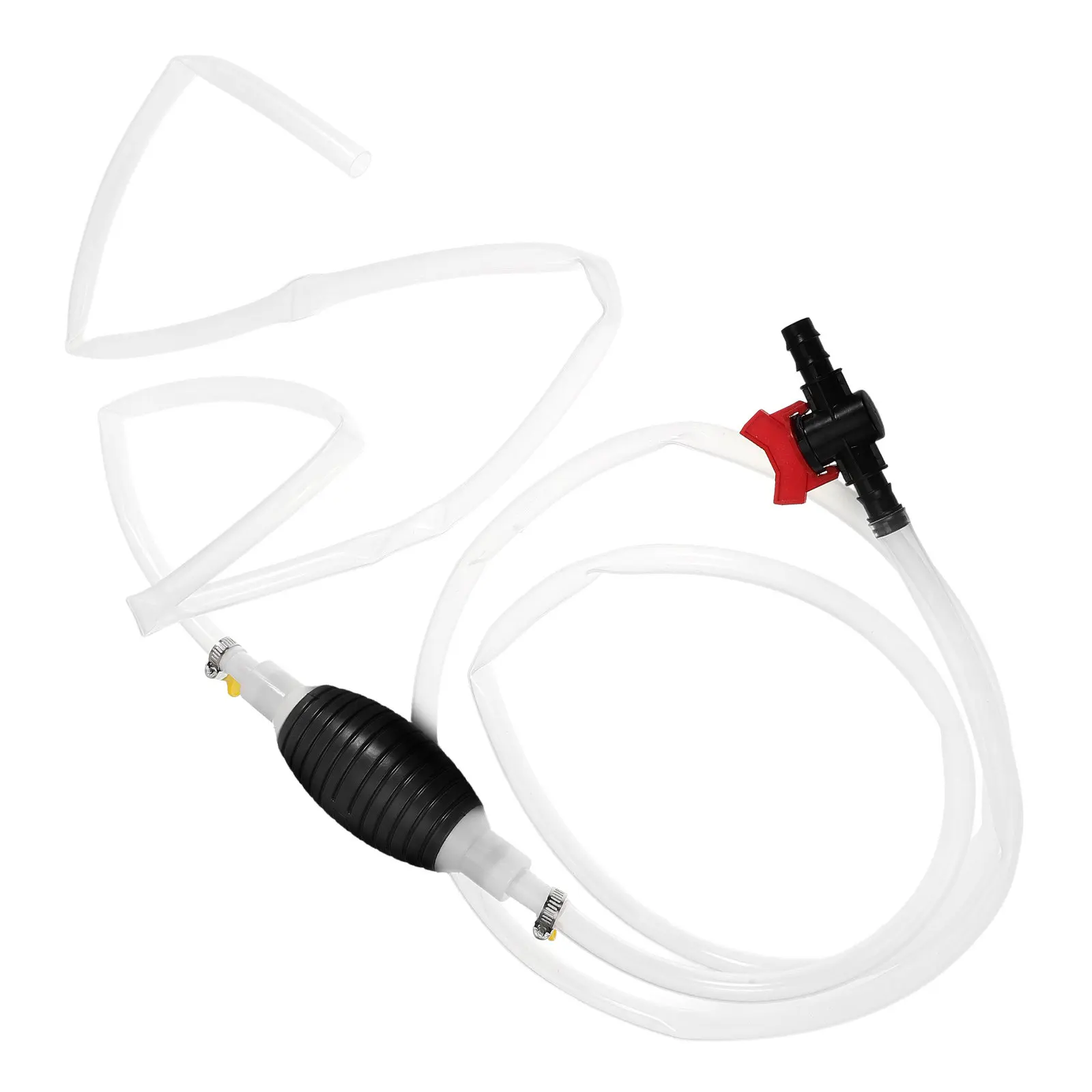 

1Set Siphon Pump Hand Transfer Pump Manual Oil Tube Valve Water Change Liquid Sucker for Car Fish Tank Use